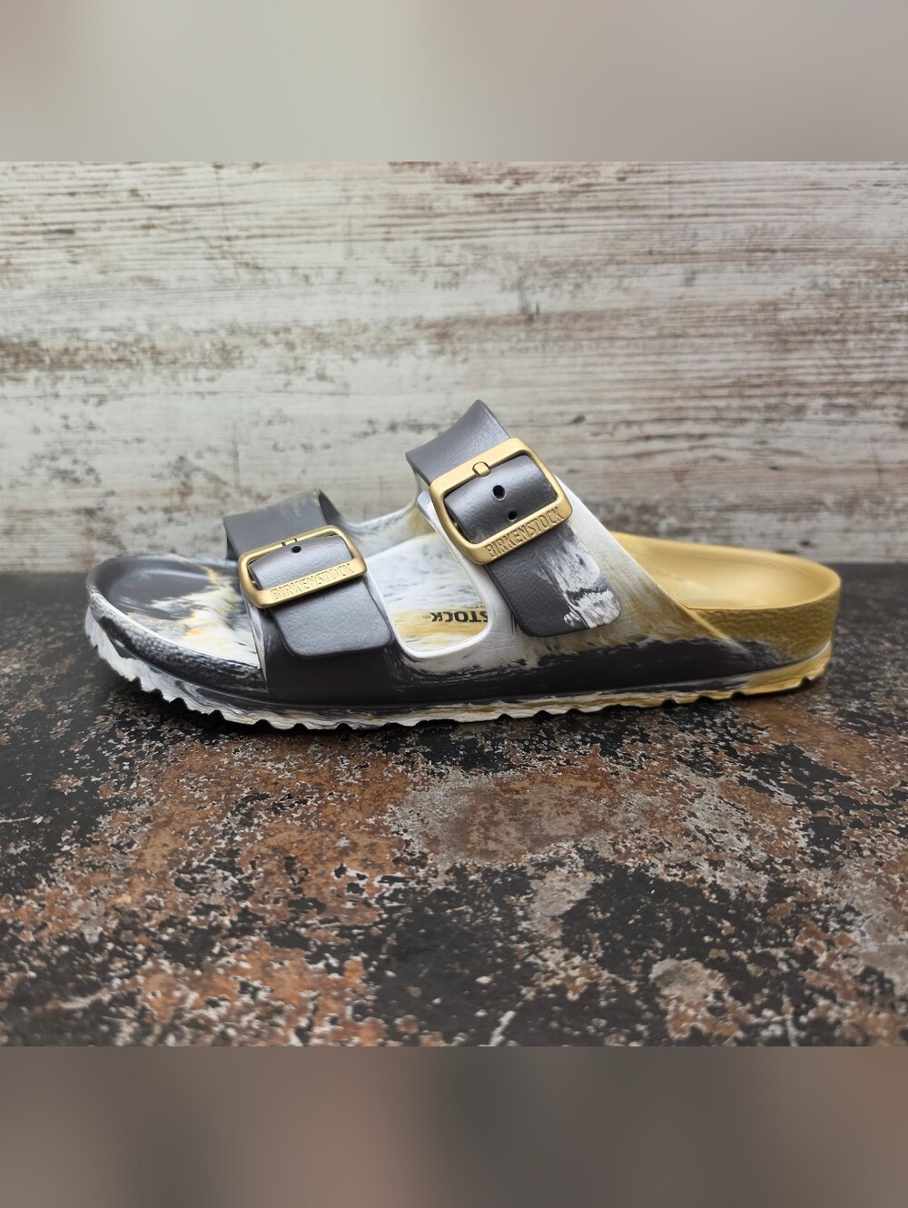 Womens Birkenstock Arizona Foam Rubber Sandals Shoes Sz 9 40 Used Slip On